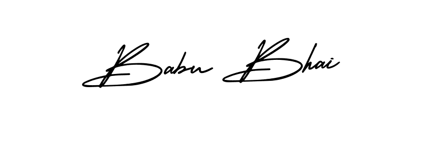 The best way (AmerikaSignatureDemo-Regular) to make a short signature is to pick only two or three words in your name. The name Babu Bhai include a total of six letters. For converting this name. Babu Bhai signature style 3 images and pictures png