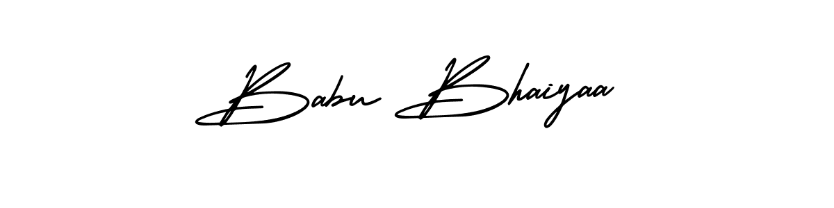 You should practise on your own different ways (AmerikaSignatureDemo-Regular) to write your name (Babu Bhaiyaa) in signature. don't let someone else do it for you. Babu Bhaiyaa signature style 3 images and pictures png