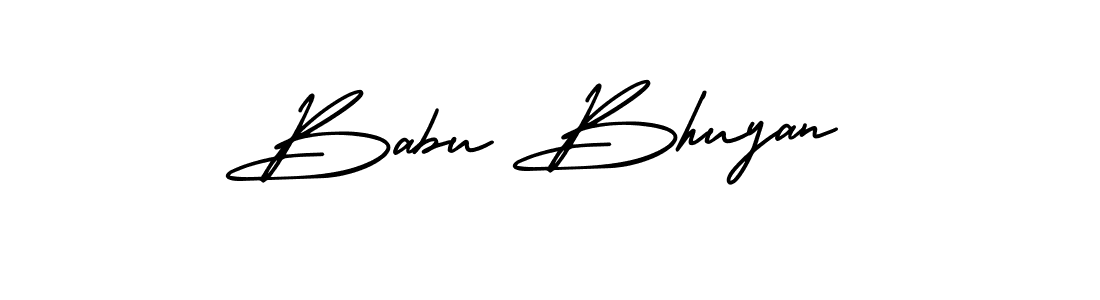 How to make Babu Bhuyan signature? AmerikaSignatureDemo-Regular is a professional autograph style. Create handwritten signature for Babu Bhuyan name. Babu Bhuyan signature style 3 images and pictures png