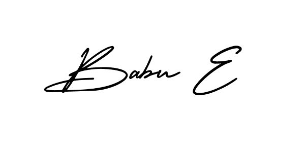 Similarly AmerikaSignatureDemo-Regular is the best handwritten signature design. Signature creator online .You can use it as an online autograph creator for name Babu E. Babu E signature style 3 images and pictures png