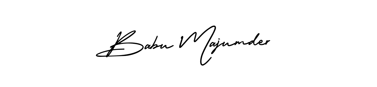 You should practise on your own different ways (AmerikaSignatureDemo-Regular) to write your name (Babu Majumder) in signature. don't let someone else do it for you. Babu Majumder signature style 3 images and pictures png