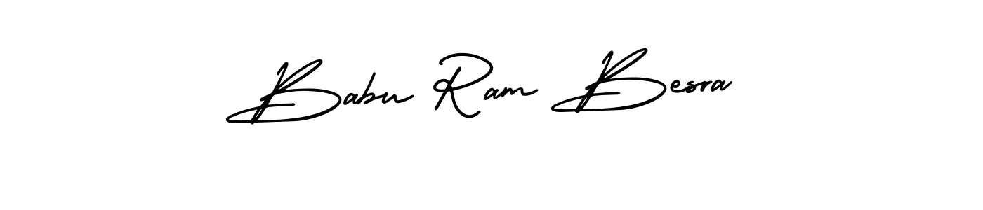 It looks lik you need a new signature style for name Babu Ram Besra. Design unique handwritten (AmerikaSignatureDemo-Regular) signature with our free signature maker in just a few clicks. Babu Ram Besra signature style 3 images and pictures png