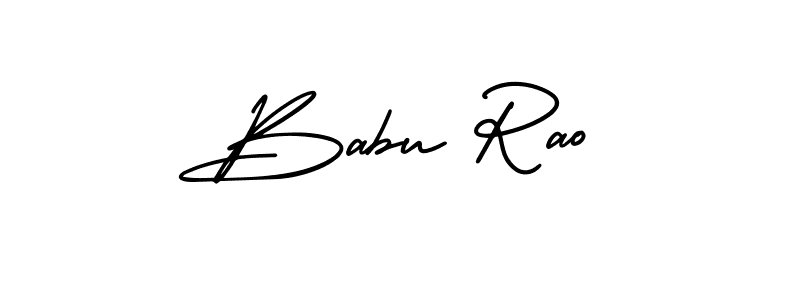 Make a beautiful signature design for name Babu Rao. With this signature (AmerikaSignatureDemo-Regular) style, you can create a handwritten signature for free. Babu Rao signature style 3 images and pictures png