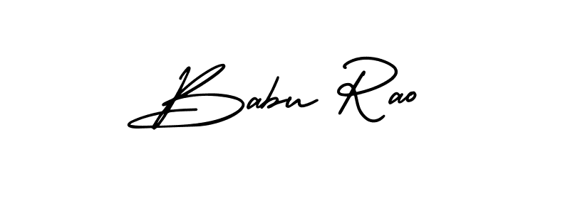 How to make Babu Rao name signature. Use AmerikaSignatureDemo-Regular style for creating short signs online. This is the latest handwritten sign. Babu Rao signature style 3 images and pictures png