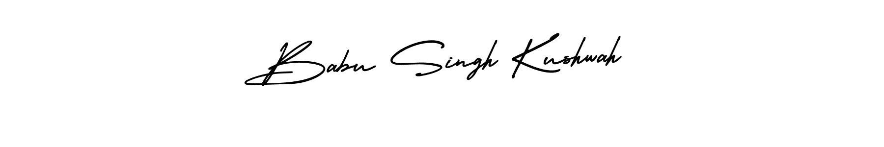 The best way (AmerikaSignatureDemo-Regular) to make a short signature is to pick only two or three words in your name. The name Babu Singh Kushwah include a total of six letters. For converting this name. Babu Singh Kushwah signature style 3 images and pictures png