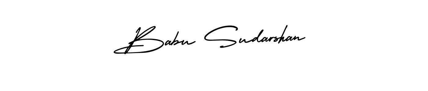 How to make Babu Sudarshan signature? AmerikaSignatureDemo-Regular is a professional autograph style. Create handwritten signature for Babu Sudarshan name. Babu Sudarshan signature style 3 images and pictures png