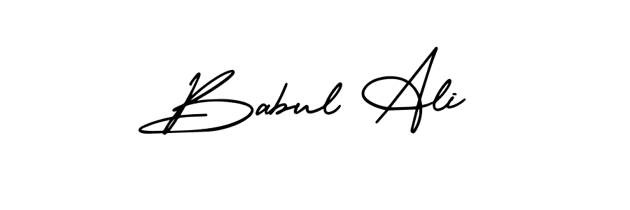 Babul Ali stylish signature style. Best Handwritten Sign (AmerikaSignatureDemo-Regular) for my name. Handwritten Signature Collection Ideas for my name Babul Ali. Babul Ali signature style 3 images and pictures png