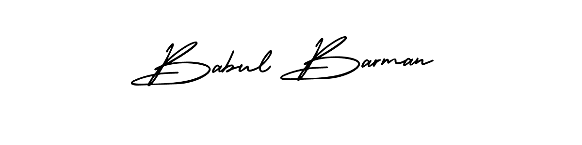 How to make Babul Barman name signature. Use AmerikaSignatureDemo-Regular style for creating short signs online. This is the latest handwritten sign. Babul Barman signature style 3 images and pictures png