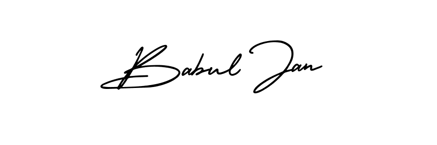 Check out images of Autograph of Babul Jan name. Actor Babul Jan Signature Style. AmerikaSignatureDemo-Regular is a professional sign style online. Babul Jan signature style 3 images and pictures png