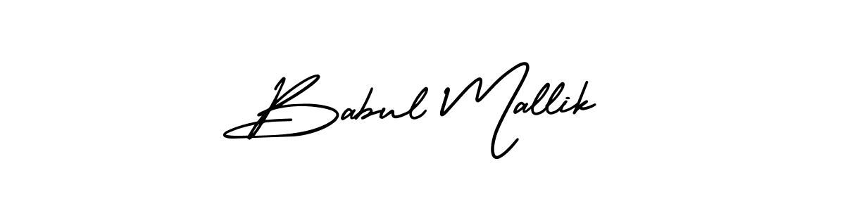 How to Draw Babul Mallik signature style? AmerikaSignatureDemo-Regular is a latest design signature styles for name Babul Mallik. Babul Mallik signature style 3 images and pictures png