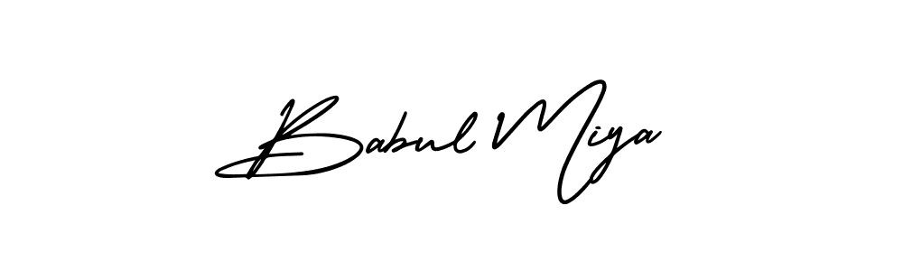 Also You can easily find your signature by using the search form. We will create Babul Miya name handwritten signature images for you free of cost using AmerikaSignatureDemo-Regular sign style. Babul Miya signature style 3 images and pictures png