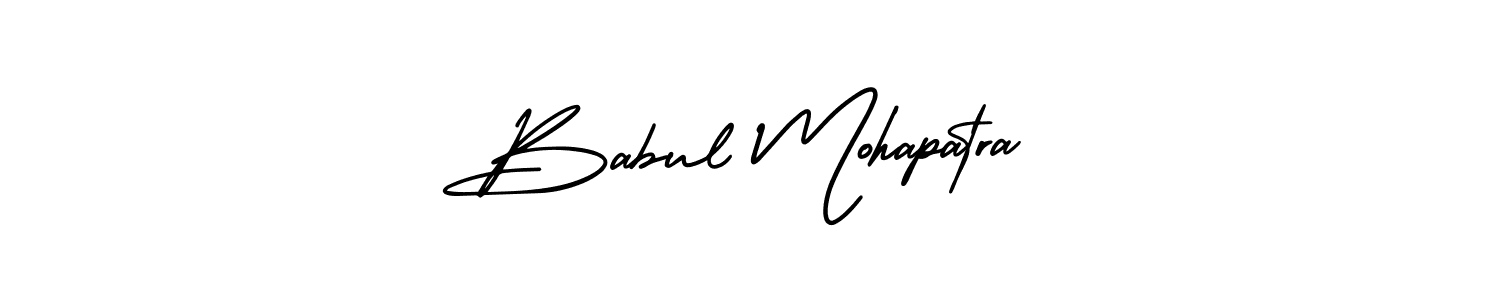 You should practise on your own different ways (AmerikaSignatureDemo-Regular) to write your name (Babul Mohapatra) in signature. don't let someone else do it for you. Babul Mohapatra signature style 3 images and pictures png