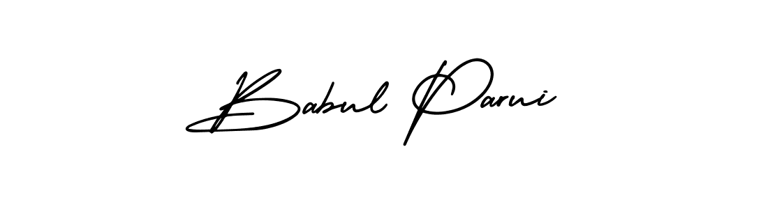 Make a short Babul Parui signature style. Manage your documents anywhere anytime using AmerikaSignatureDemo-Regular. Create and add eSignatures, submit forms, share and send files easily. Babul Parui signature style 3 images and pictures png