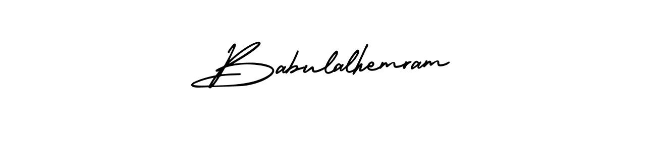 Create a beautiful signature design for name Babulalhemram. With this signature (AmerikaSignatureDemo-Regular) fonts, you can make a handwritten signature for free. Babulalhemram signature style 3 images and pictures png