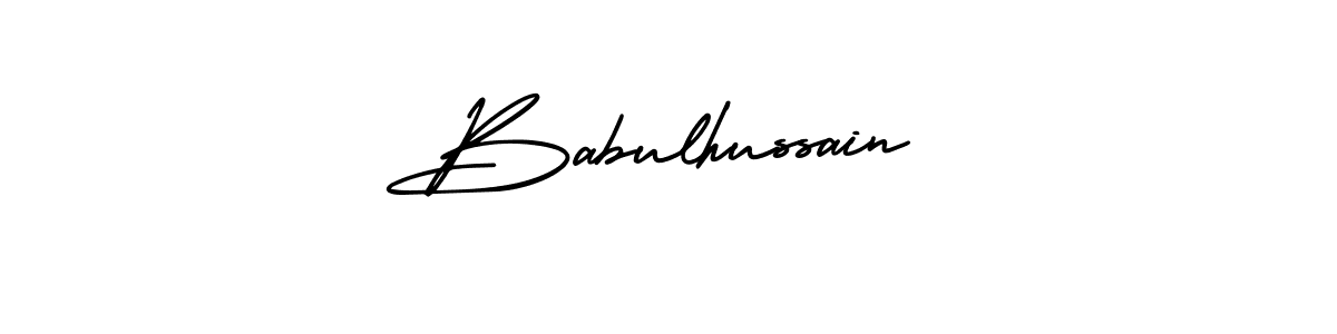 Create a beautiful signature design for name Babulhussain. With this signature (AmerikaSignatureDemo-Regular) fonts, you can make a handwritten signature for free. Babulhussain signature style 3 images and pictures png