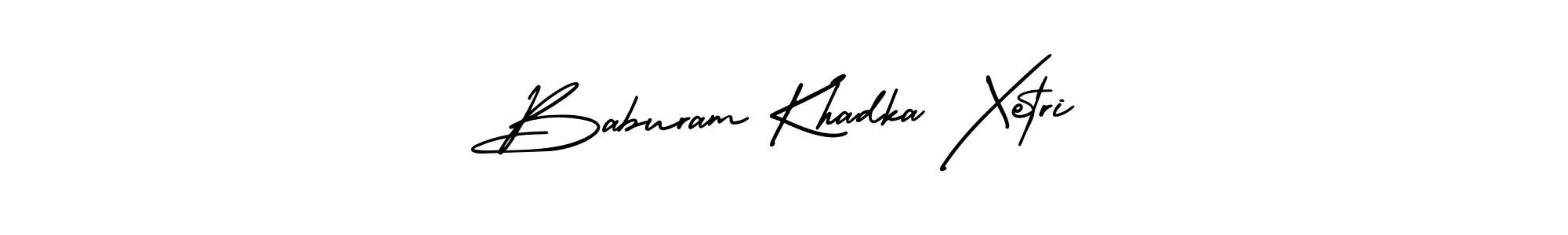How to Draw Baburam Khadka Xetri signature style? AmerikaSignatureDemo-Regular is a latest design signature styles for name Baburam Khadka Xetri. Baburam Khadka Xetri signature style 3 images and pictures png
