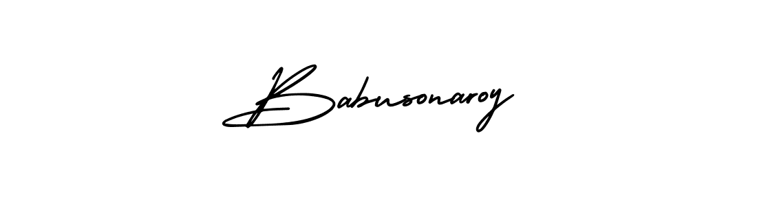 Create a beautiful signature design for name Babusonaroy. With this signature (AmerikaSignatureDemo-Regular) fonts, you can make a handwritten signature for free. Babusonaroy signature style 3 images and pictures png