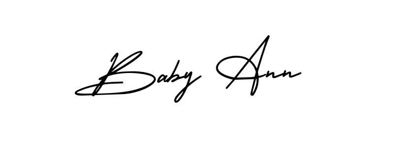 Make a beautiful signature design for name Baby Ann. With this signature (AmerikaSignatureDemo-Regular) style, you can create a handwritten signature for free. Baby Ann signature style 3 images and pictures png