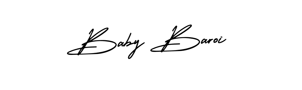 Design your own signature with our free online signature maker. With this signature software, you can create a handwritten (AmerikaSignatureDemo-Regular) signature for name Baby Baroi. Baby Baroi signature style 3 images and pictures png
