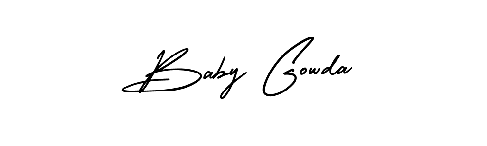 How to make Baby Gowda signature? AmerikaSignatureDemo-Regular is a professional autograph style. Create handwritten signature for Baby Gowda name. Baby Gowda signature style 3 images and pictures png