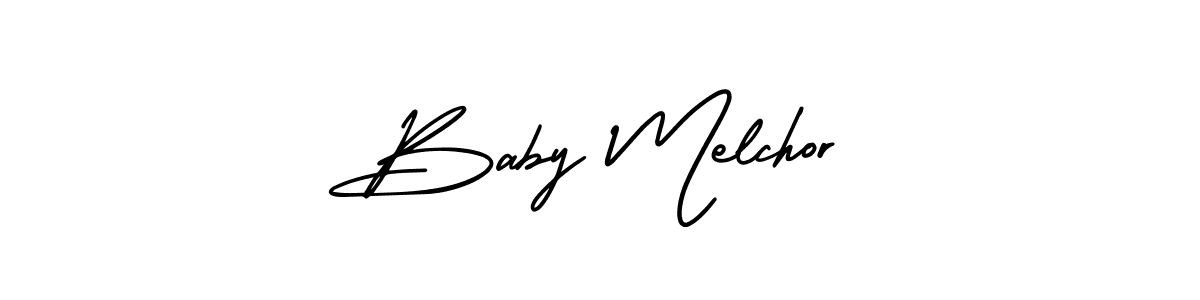 How to Draw Baby Melchor signature style? AmerikaSignatureDemo-Regular is a latest design signature styles for name Baby Melchor. Baby Melchor signature style 3 images and pictures png