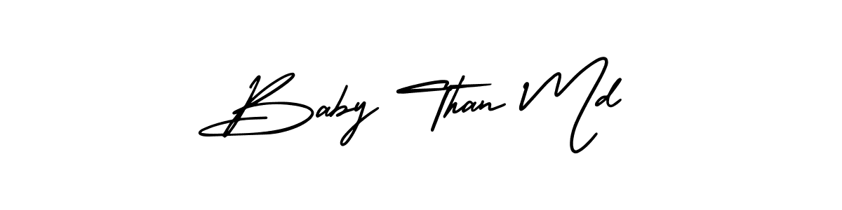 Make a beautiful signature design for name Baby Than Md. With this signature (AmerikaSignatureDemo-Regular) style, you can create a handwritten signature for free. Baby Than Md signature style 3 images and pictures png