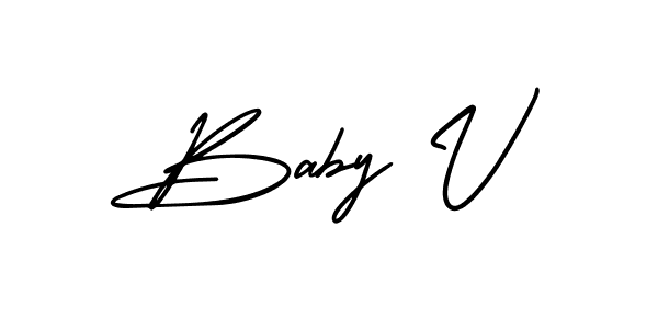 Design your own signature with our free online signature maker. With this signature software, you can create a handwritten (AmerikaSignatureDemo-Regular) signature for name Baby V. Baby V signature style 3 images and pictures png