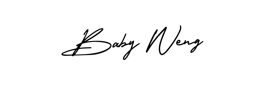 Similarly AmerikaSignatureDemo-Regular is the best handwritten signature design. Signature creator online .You can use it as an online autograph creator for name Baby Weng. Baby Weng signature style 3 images and pictures png