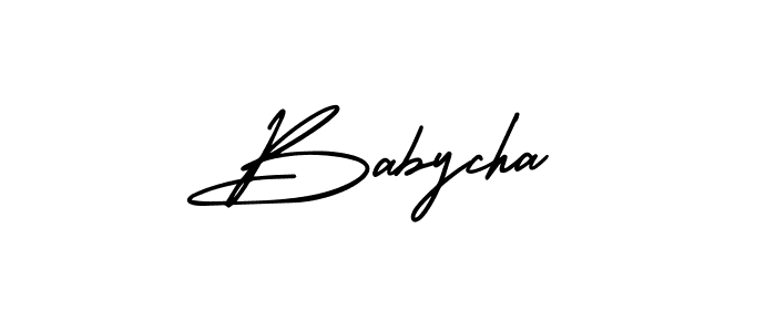Also we have Babycha name is the best signature style. Create professional handwritten signature collection using AmerikaSignatureDemo-Regular autograph style. Babycha signature style 3 images and pictures png
