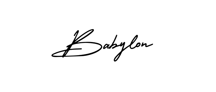 How to make Babylon signature? AmerikaSignatureDemo-Regular is a professional autograph style. Create handwritten signature for Babylon name. Babylon signature style 3 images and pictures png