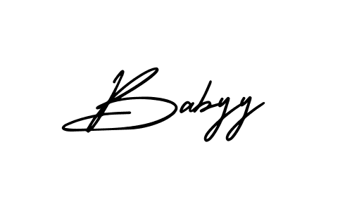 Create a beautiful signature design for name Babyy. With this signature (AmerikaSignatureDemo-Regular) fonts, you can make a handwritten signature for free. Babyy signature style 3 images and pictures png