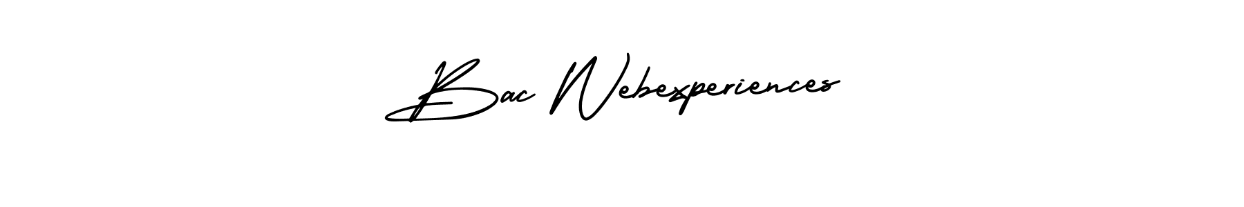 Also we have Bac Webexperiences name is the best signature style. Create professional handwritten signature collection using AmerikaSignatureDemo-Regular autograph style. Bac Webexperiences signature style 3 images and pictures png