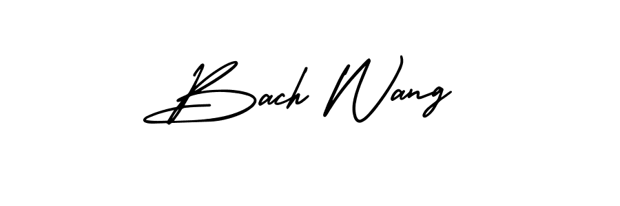 Make a beautiful signature design for name Bach Wang. With this signature (AmerikaSignatureDemo-Regular) style, you can create a handwritten signature for free. Bach Wang signature style 3 images and pictures png