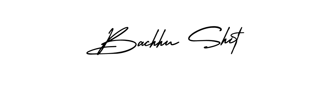 The best way (AmerikaSignatureDemo-Regular) to make a short signature is to pick only two or three words in your name. The name Bachhu Shit include a total of six letters. For converting this name. Bachhu Shit signature style 3 images and pictures png