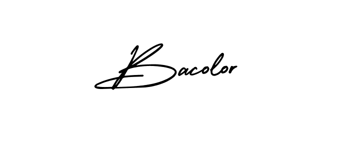 Use a signature maker to create a handwritten signature online. With this signature software, you can design (AmerikaSignatureDemo-Regular) your own signature for name Bacolor. Bacolor signature style 3 images and pictures png