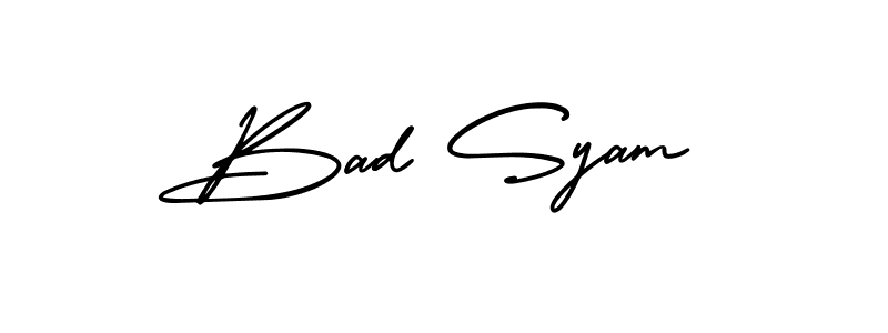 How to Draw Bad Syam signature style? AmerikaSignatureDemo-Regular is a latest design signature styles for name Bad Syam. Bad Syam signature style 3 images and pictures png