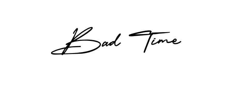 Check out images of Autograph of Bad Time name. Actor Bad Time Signature Style. AmerikaSignatureDemo-Regular is a professional sign style online. Bad Time signature style 3 images and pictures png
