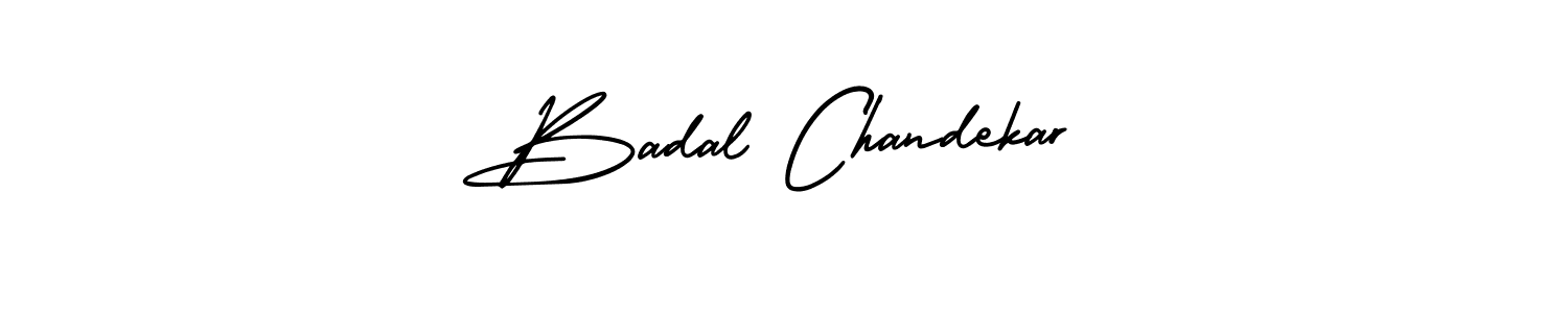 How to Draw Badal Chandekar signature style? AmerikaSignatureDemo-Regular is a latest design signature styles for name Badal Chandekar. Badal Chandekar signature style 3 images and pictures png