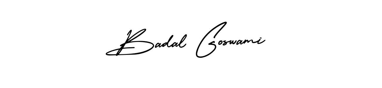 Make a beautiful signature design for name Badal Goswami. With this signature (AmerikaSignatureDemo-Regular) style, you can create a handwritten signature for free. Badal Goswami signature style 3 images and pictures png