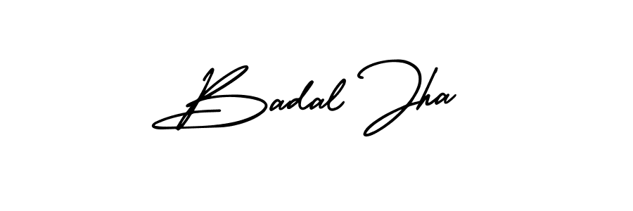 if you are searching for the best signature style for your name Badal Jha. so please give up your signature search. here we have designed multiple signature styles  using AmerikaSignatureDemo-Regular. Badal Jha signature style 3 images and pictures png