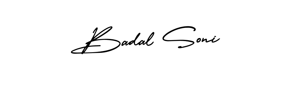 How to make Badal Soni signature? AmerikaSignatureDemo-Regular is a professional autograph style. Create handwritten signature for Badal Soni name. Badal Soni signature style 3 images and pictures png
