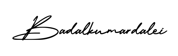 Discover how Badalkumardalei looks in an executive cursive font (AmerikaSignatureDemo-Regular). Perfect for legal documents, invoices, and certificates. Badalkumardalei signature style 3 images and pictures png