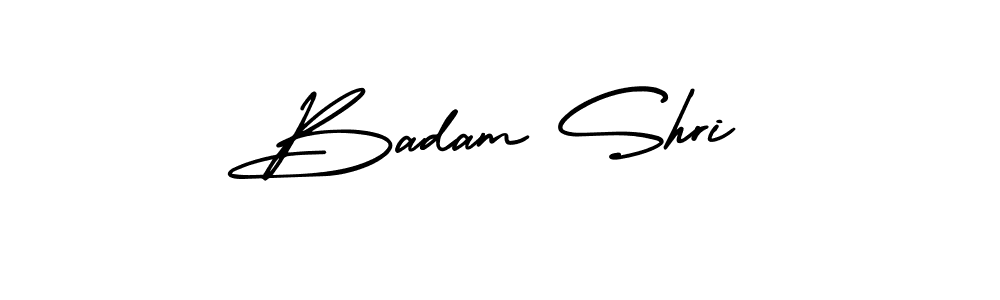 Similarly AmerikaSignatureDemo-Regular is the best handwritten signature design. Signature creator online .You can use it as an online autograph creator for name Badam Shri. Badam Shri signature style 3 images and pictures png