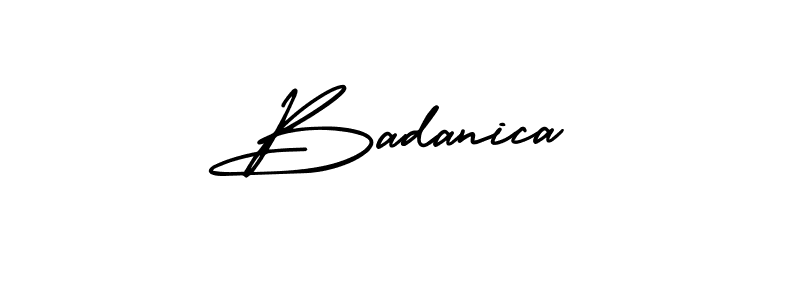 Create a beautiful signature design for name Badanica. With this signature (AmerikaSignatureDemo-Regular) fonts, you can make a handwritten signature for free. Badanica signature style 3 images and pictures png