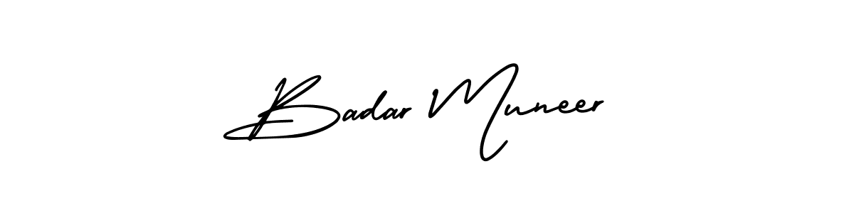 Use a signature maker to create a handwritten signature online. With this signature software, you can design (AmerikaSignatureDemo-Regular) your own signature for name Badar Muneer. Badar Muneer signature style 3 images and pictures png