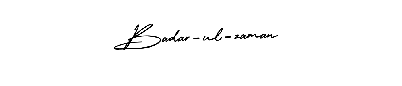 Design your own signature with our free online signature maker. With this signature software, you can create a handwritten (AmerikaSignatureDemo-Regular) signature for name Badar-ul-zaman. Badar-ul-zaman signature style 3 images and pictures png