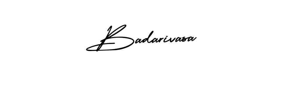 How to make Badarivasa signature? AmerikaSignatureDemo-Regular is a professional autograph style. Create handwritten signature for Badarivasa name. Badarivasa signature style 3 images and pictures png