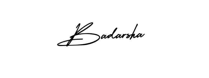 Create a beautiful signature design for name Badarsha. With this signature (AmerikaSignatureDemo-Regular) fonts, you can make a handwritten signature for free. Badarsha signature style 3 images and pictures png