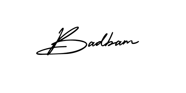 How to Draw Badbam signature style? AmerikaSignatureDemo-Regular is a latest design signature styles for name Badbam. Badbam signature style 3 images and pictures png