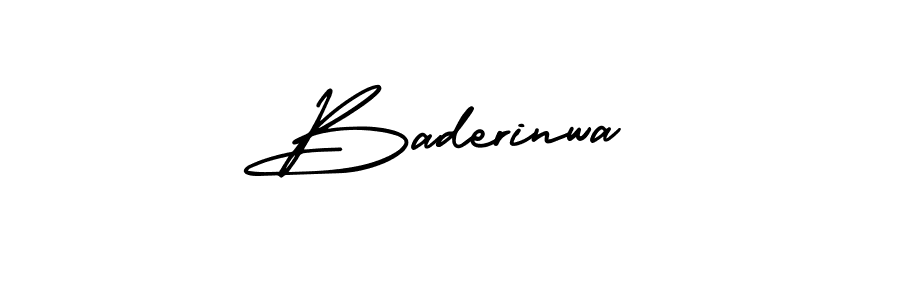 Baderinwa stylish signature style. Best Handwritten Sign (AmerikaSignatureDemo-Regular) for my name. Handwritten Signature Collection Ideas for my name Baderinwa. Baderinwa signature style 3 images and pictures png